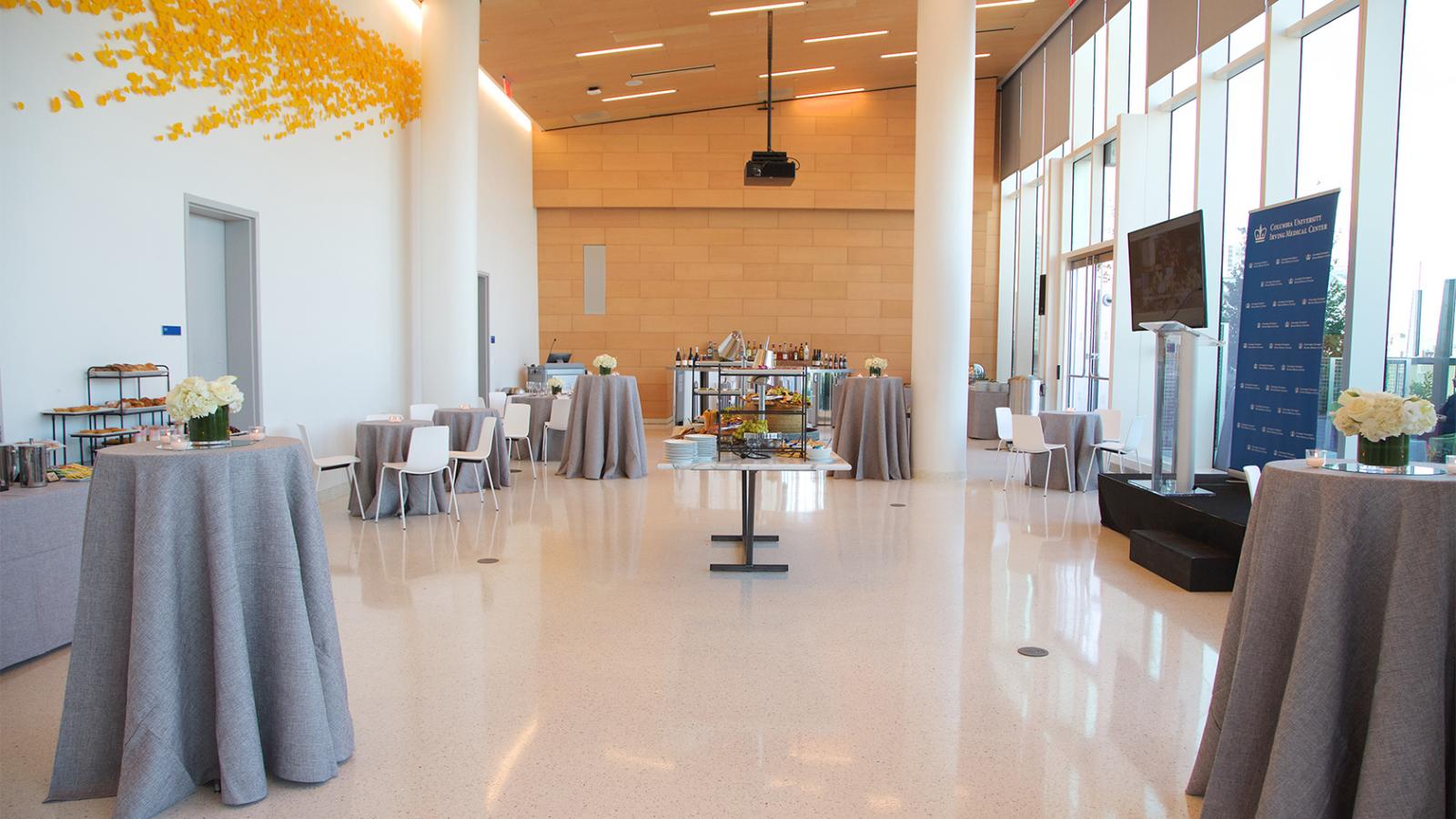 School of Nursing 7th floor reception set-up