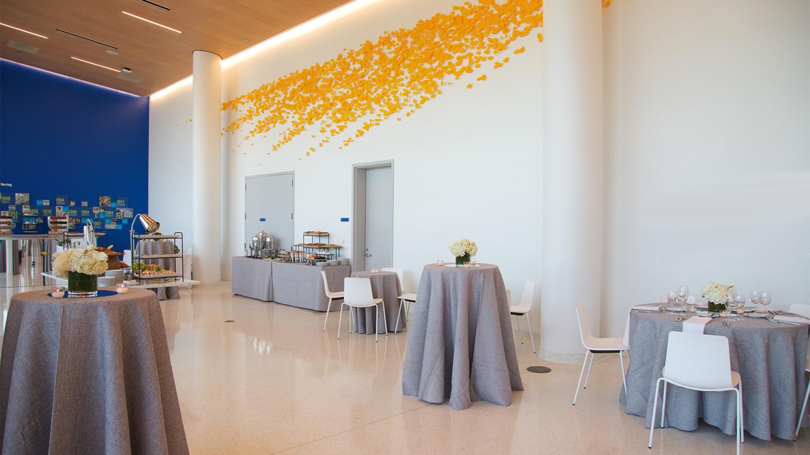 School of Nursing 7th floor reception set-up