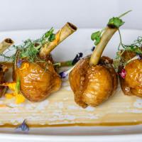 Small chicken appetizers with bone in.